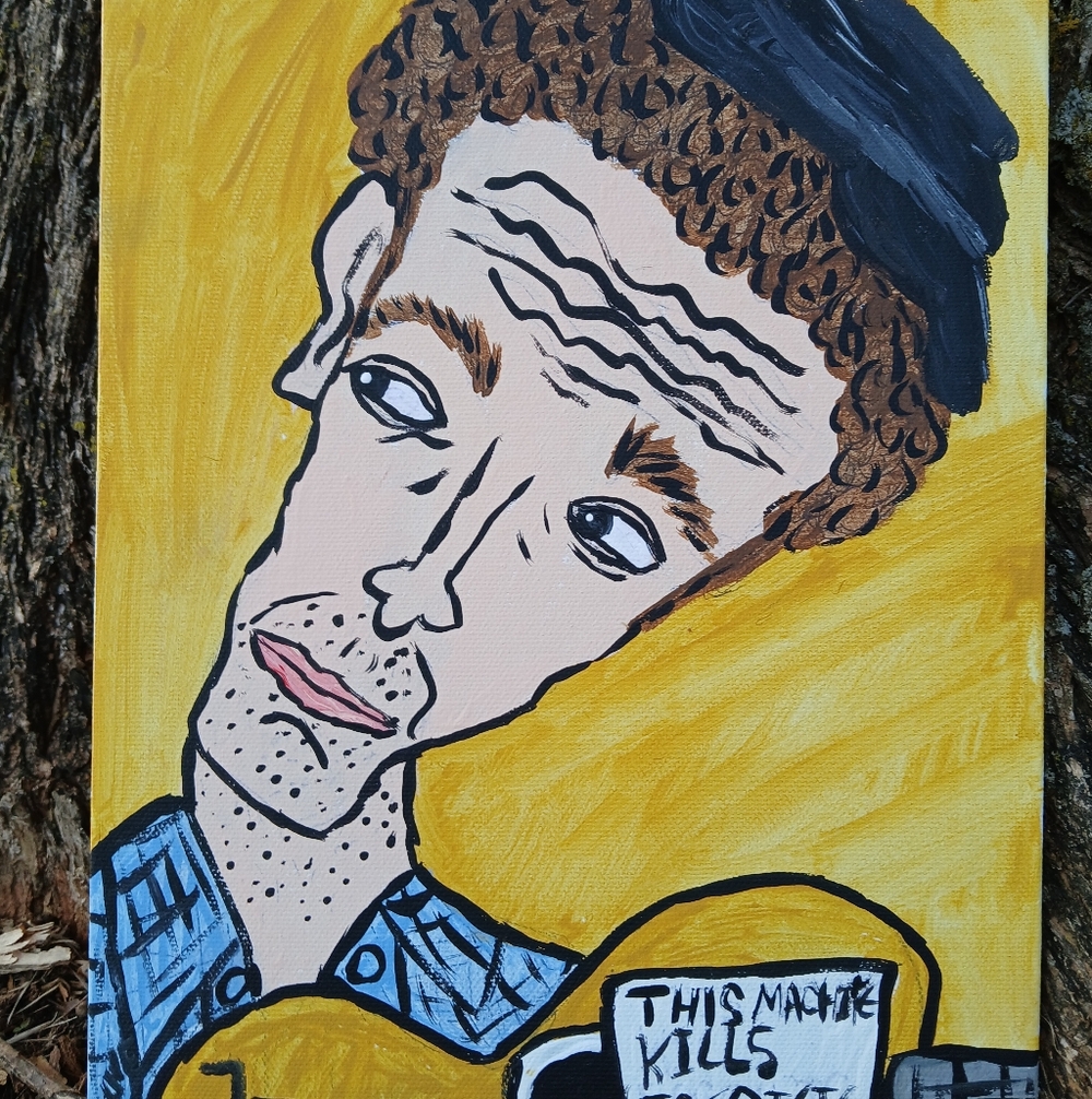 Woody Guthrie Portrait Painting - Picture 8 of 11